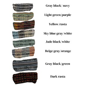 QincLing 12 PCS Yoga Cotton Headbands, Stretch Elastic Headbands Non