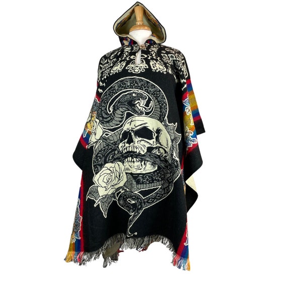 Wool poncho hoodie hotsell