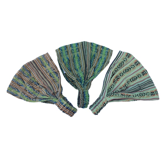 Wide Yoga Headband 3-pack, Handwoven Boho Hairband Set  display picture 3