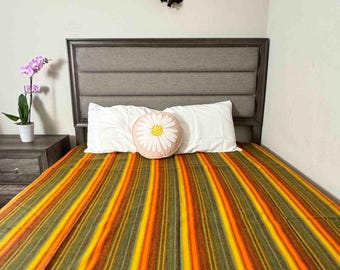 Handcrafted Alpaca Wool Blanket - Twin Size Boho Throw, Andean Artisan 66" x 97"