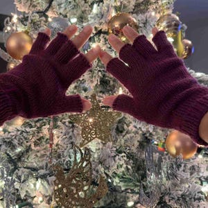 Soft  Warm Knit Winter Alpaca Fingerless Gloves,  Hand Warmer Wool Gloves Size SM Neutral Gloves