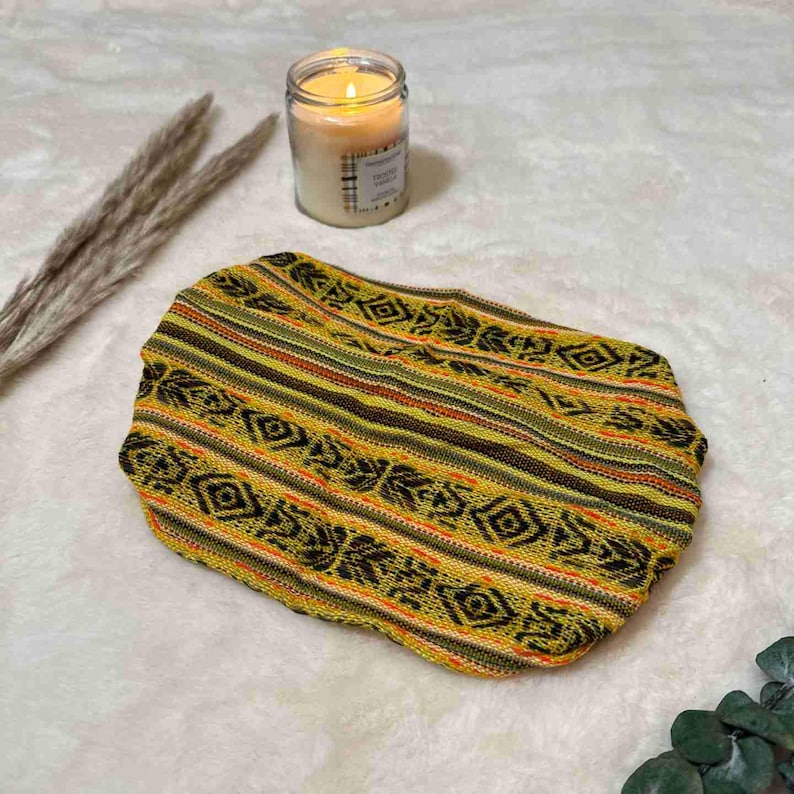 Diademas anchas, suaves y elásticas estilo hippie boho para mujeres y hombres / Bandas para el cabello boho de algodón / Pañuelo para la cabeza de yoga / Arcoíris verde albahaca Sunlit fields
