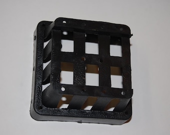 Baskets, 4" Square Plastic, Single, with write on label, and 20" 4 wire Hanger.