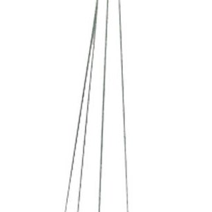 May include: A silver-colored hanging basket hook with a braided top section and four thin wires extending downwards. The hook is designed for suspending items, likely for gardening or home decor.