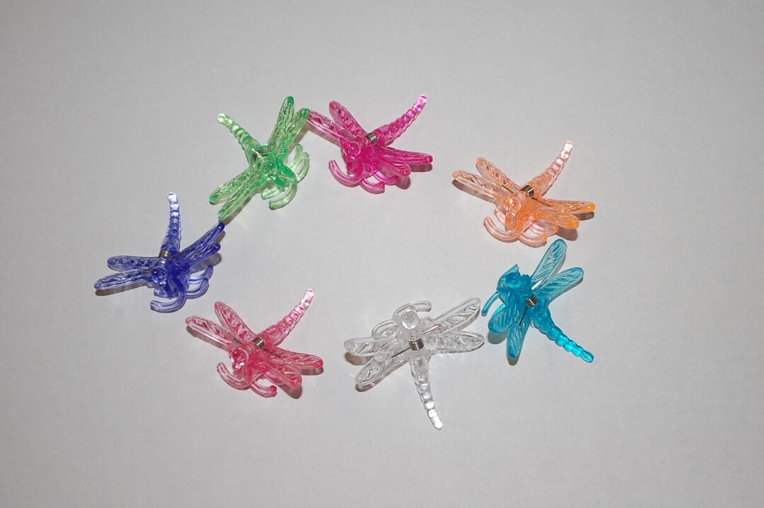 Clips, Dragonfly, Assorted Colors, for Flower Spikes and Stems, FREE ...
