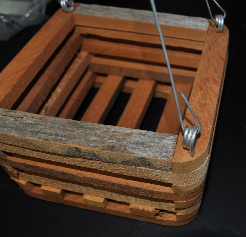 Basket Set Square Orchid Wood Slats 8 and 10 Inches with Etsy