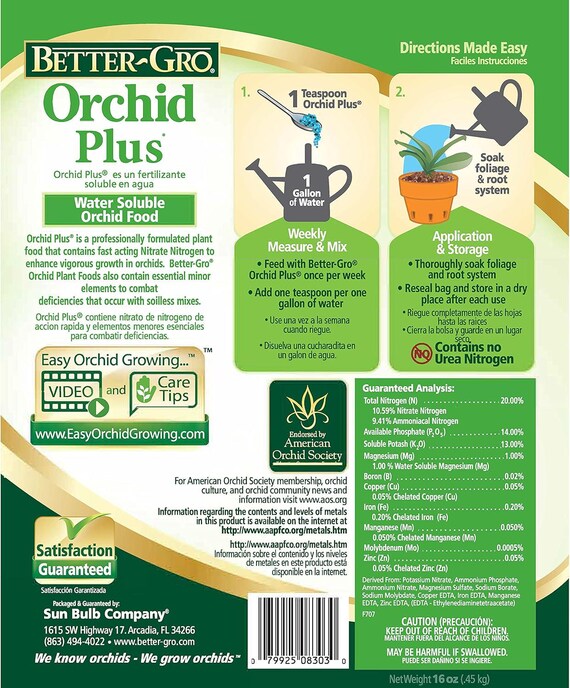 Harnstofffreier Orchideen-Dnger, 20-14-13, wasserlslich, 1 Pfund - Etsy.de