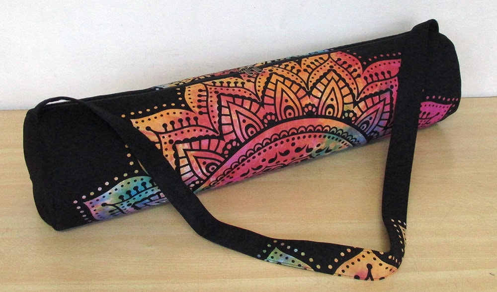 New Mandala Yoga Mat Carrier Bag Hippie Cotton Tie Dye Bags With Shoulder Strap 