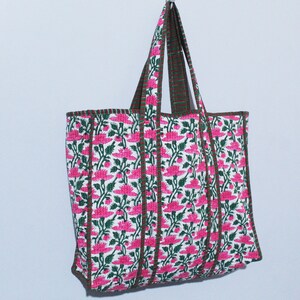 Pink - Handcrafted Quilted Handbag 28