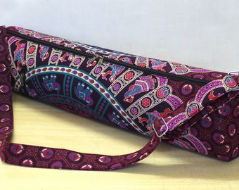 Yoga Mat Bag, Pink Multi Beach Bag, Sport Gym Bag, Fitness Meditation Bag, With Yoga Shoulder Bag Throw