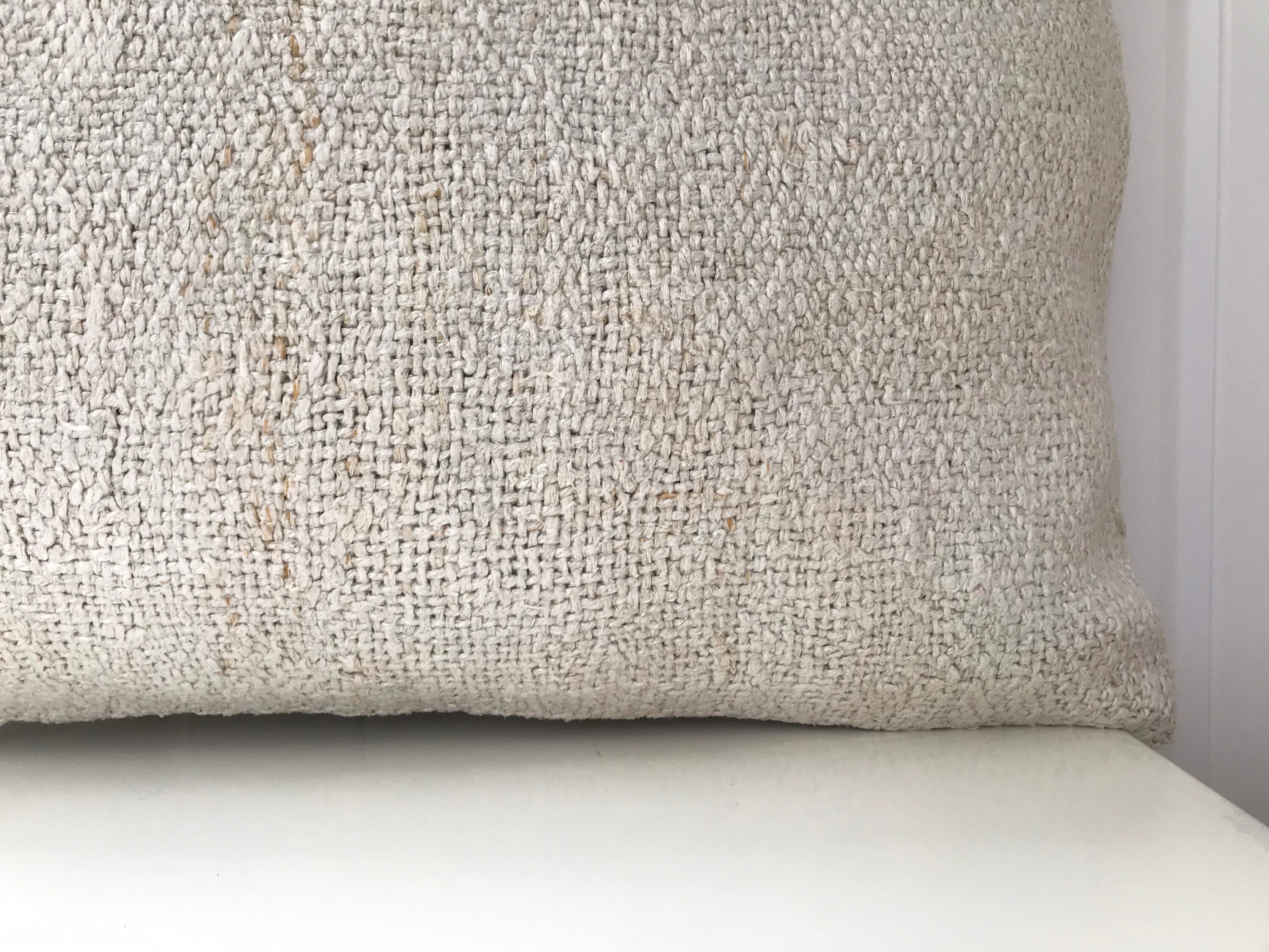 Modern White Hemp Pillow16x24turkısh Kilimpillow Etsy