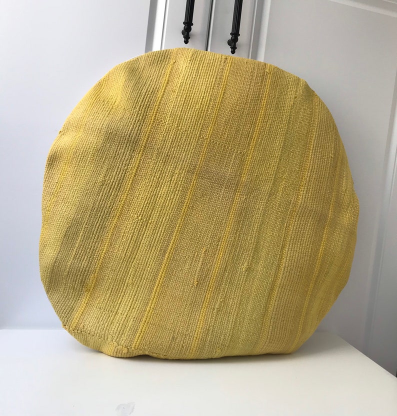 Circle Yellow Hemp Pillow,Circle Pillow,Special Pillow,Pillow,Bohemain Kilim Modern Pillow,Cover,Turk\u0131sh Coshion,Size:20x20inches 50x50cm
