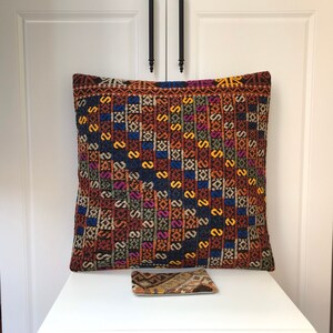 Kilim pillow, Anatolian Kilim Pillow, Bohemain,Tribal,Kilim,pillow,Pillow Cover, Turkısh Coshion Gift,Cover Size:20x20inches 50x50cm