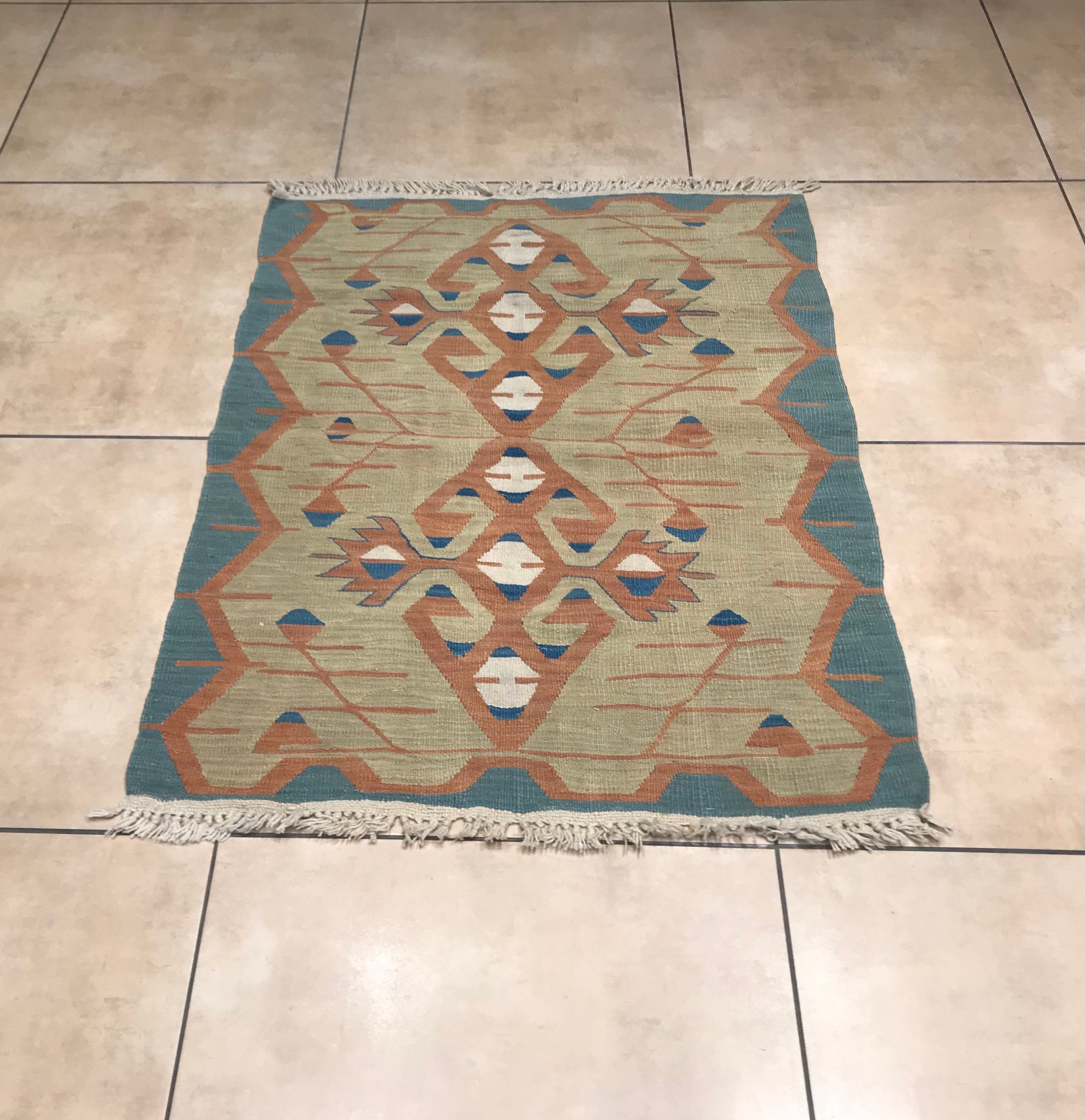 Pastel Square kilim,