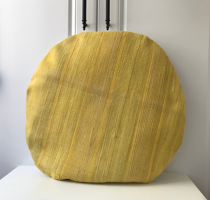 Circle Yellow Hemp Pillow,Circle Pillow,Special Pillow,Pillow,Bohemain Kilim Modern Pillow,Cover,Turk\u0131sh Coshion,Size:20x20inches 50x50cm