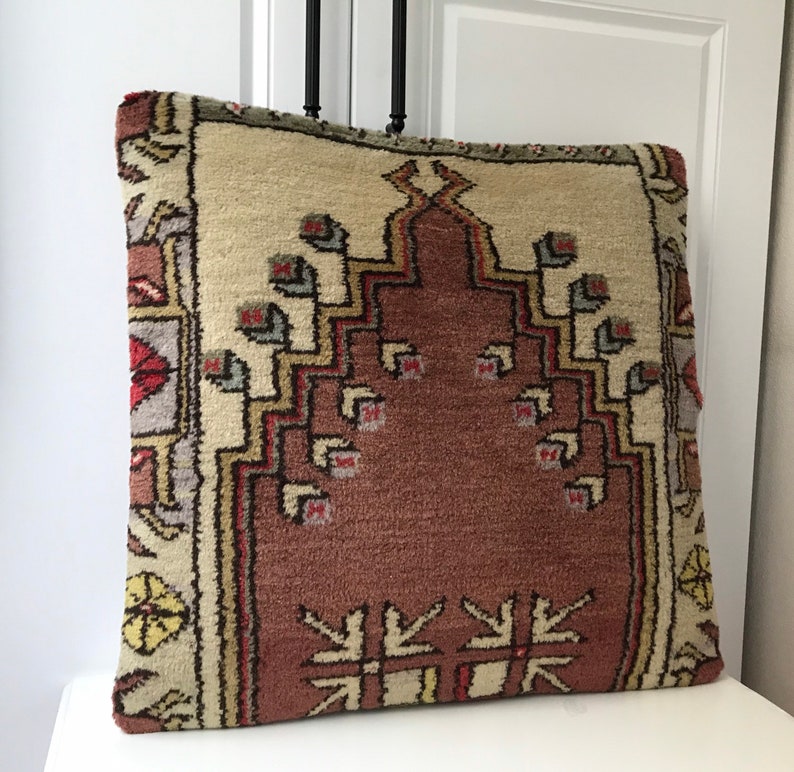 Carpet Pillow,Anatolian Pillow Bohemain,Tribal,Kilim,Pillow Cover,Turk\u0131sh Coshion Cover,Rug Pillow Home Decor Brown Rug,20x20inches50x50cm
