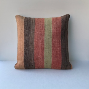 Home Decor Interior Design Throw Pillows Decorative Pillow Bohemian Decor Pillow Covers Kilim Square Pillow Turkish Vintage Pillow,16x16 inc