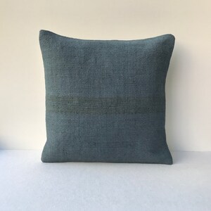 Modern dark gray hemp  kilim pillow 16x16 Turkish hemp kilim pillow,handmade pillow,home living,accent pillow home decor nice pillow40x40cm