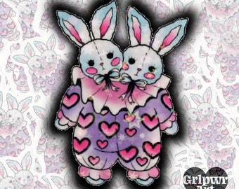 Two Headed Bunny sticker