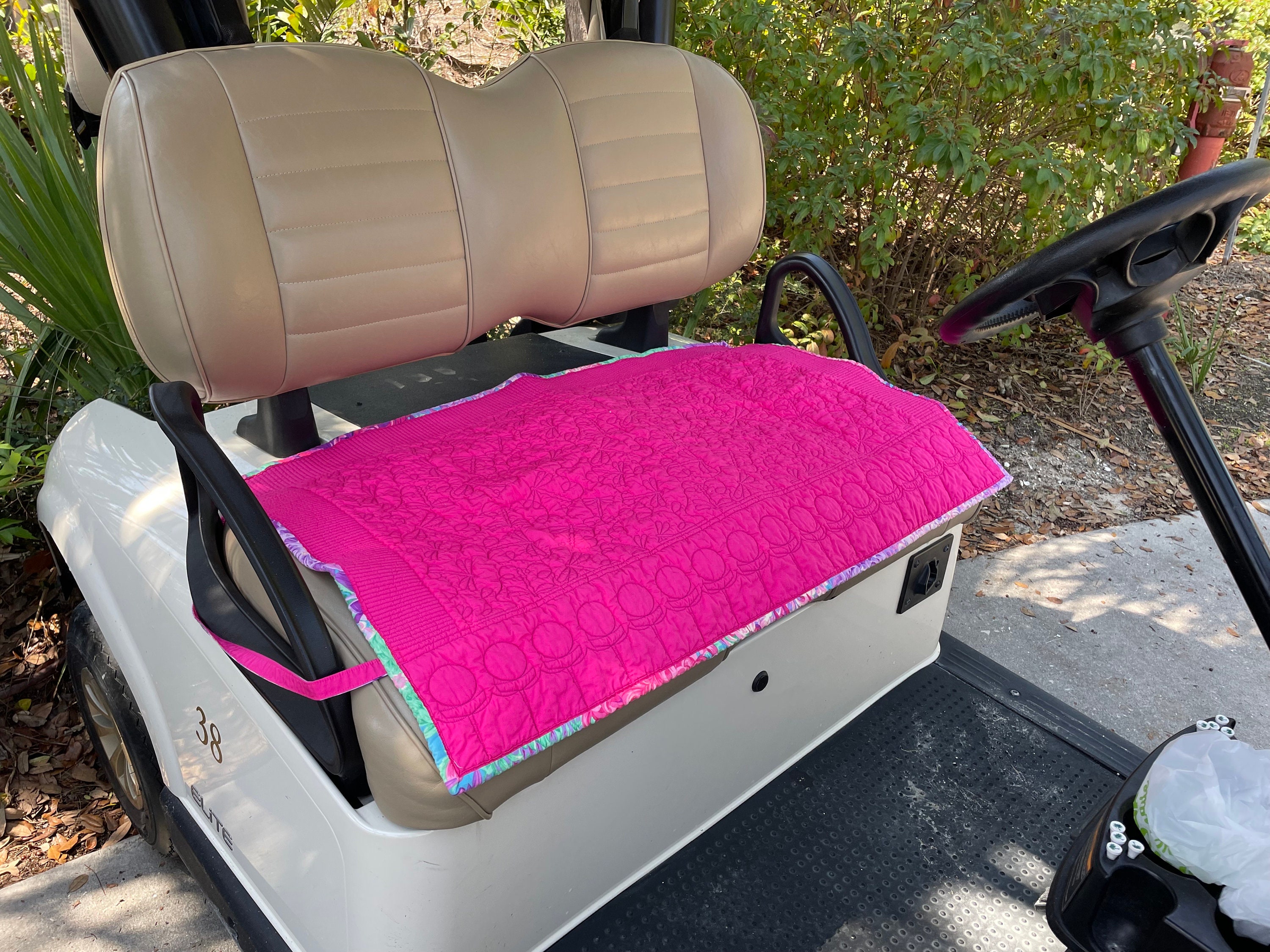 Golf Cart Seat Cover, Golf Cart Quilted Seat Cover, Golf Accessory