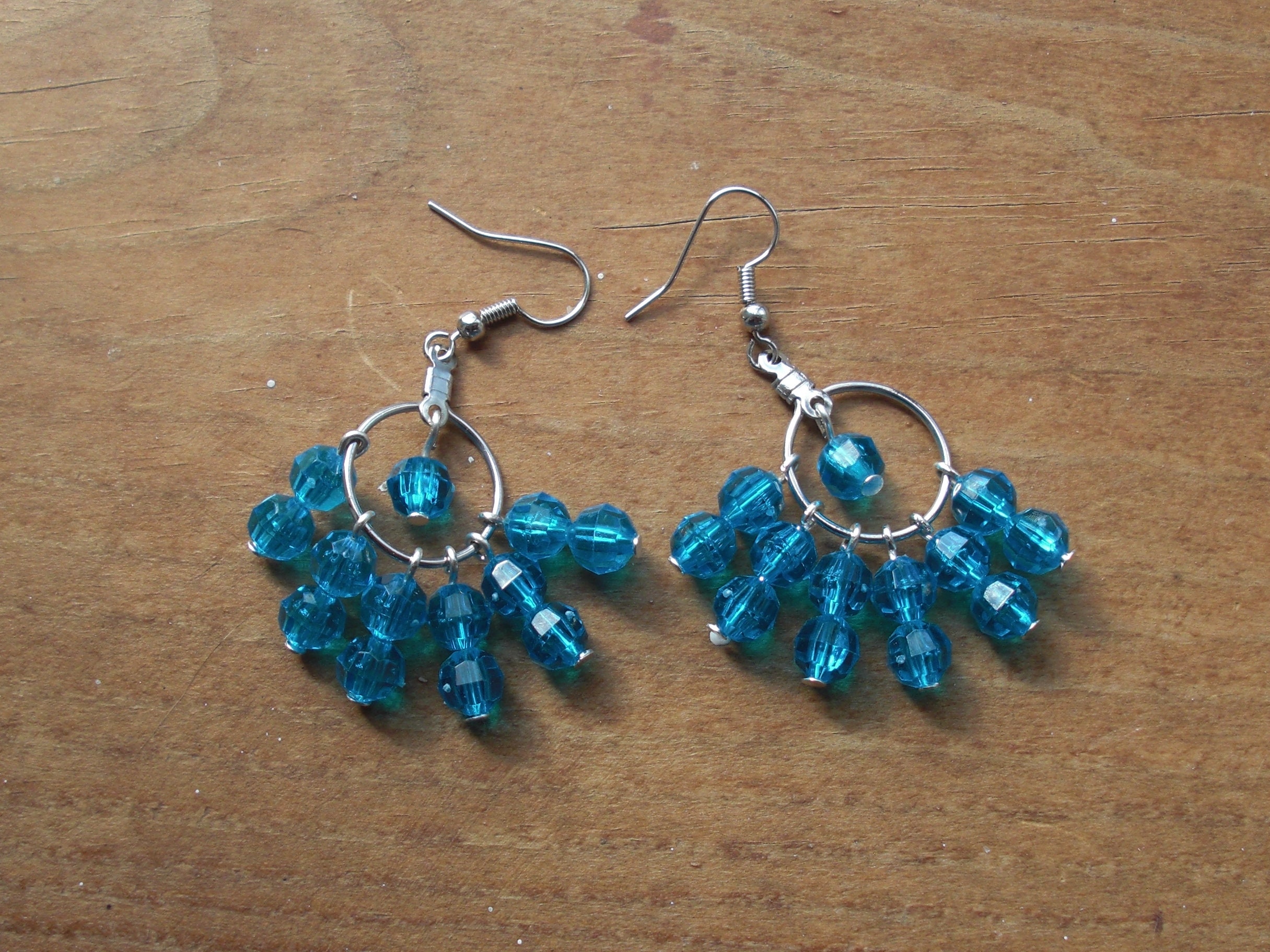 Petite Signature Hoop Earrings in Blue