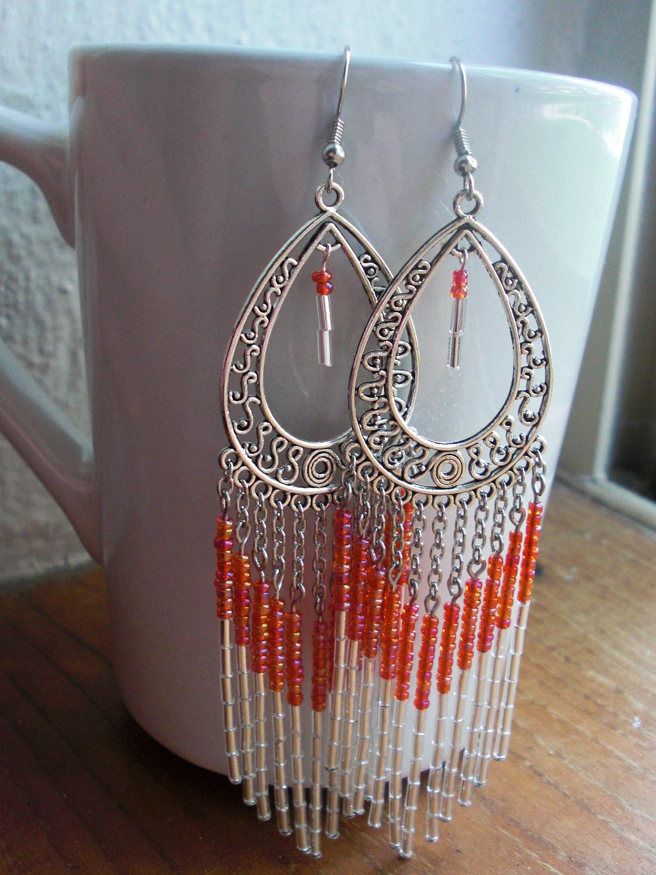 Open Teardrop Polish And Matt Pendant main image 0
