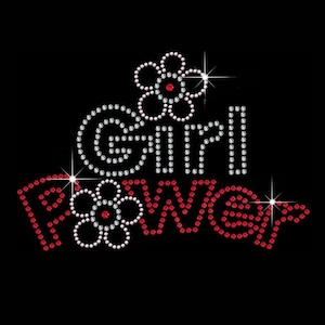 Flower Rhinestone Transfer Bling Hot Fix Iron on Patch Motif Design Transfer TT-515