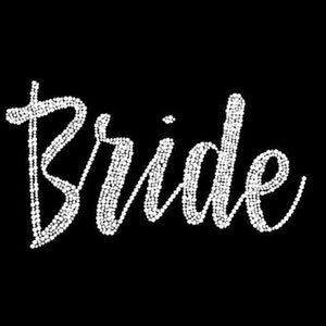 Bride Rhinestone Transfer Bling Hot Fix Iron on Patch Motif Design Transfer TT-006