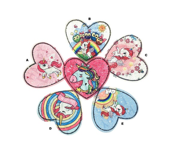 Unicorn Sequins Applique Reversible Sequin Patches Glitter Sew on Applique  Cloth DIY Garment Accessories Decorative Patch - SMTBT025