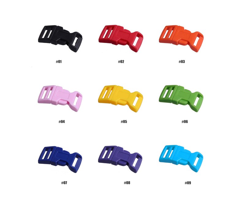 Dog Collor Strap Webbing Hardware CK-027 Plastic Buckle 5 Pieces 12 inches Release Buckles