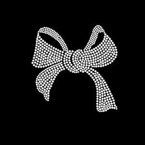 Schleife Kristall Strass Transfer Bling Hot Fix Bügelbild Motiv Design Transfer TT-184