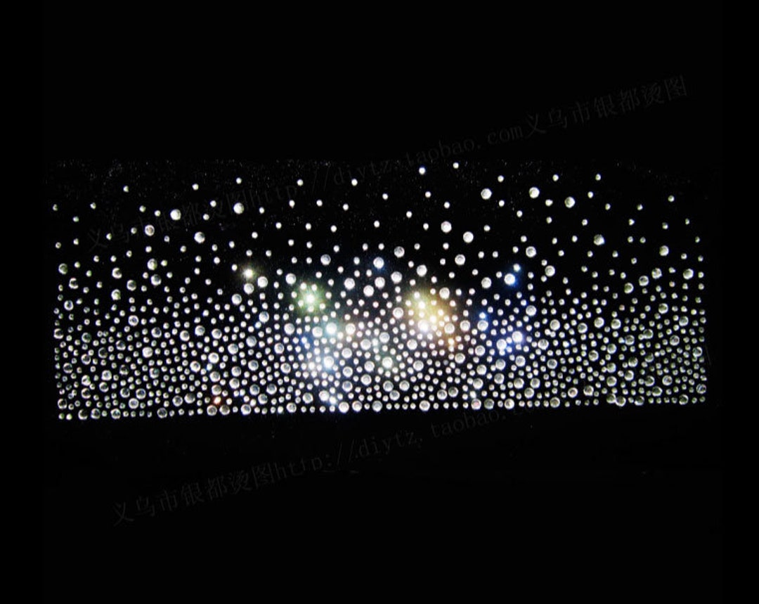 Rhinestone Transfer Bling Hot Fix Iron on Patch Motif Design Transfer ...
