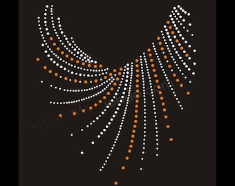 Rhinestone Transfer Bling Hot Fix Iron on Patch Motif Design Transfer TT-213