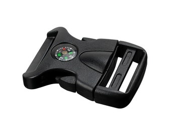 1 Piece 1 inch Black Release Buckles, Plastic Buckle, Compass Buckle Strap Webbing Hardware CK-034