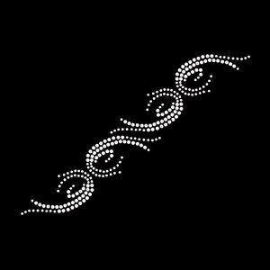 Flower Rhinestone Transfer Bling Hot Fix Iron on Patch Motif Design Transfer TT-331