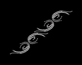 Rhinestone Transfer Bling Hot Fix Iron on Patch Motif Design - Etsy
