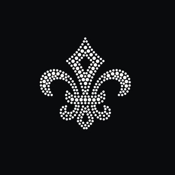 Fleur de Lis Trasferimento di strass Bling Hot Fix Iron on Patch Motif Design Transfer TT-700