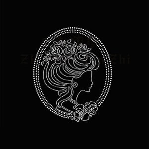 Victoria Rhinestone Transfer Bling Hot Fix Iron on Patch Motif Design Transfer TT-303