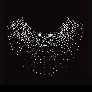 Flower Rhinestone Transfer Bling Hot Fix Iron on Patch Motif Design Transfer TT-713