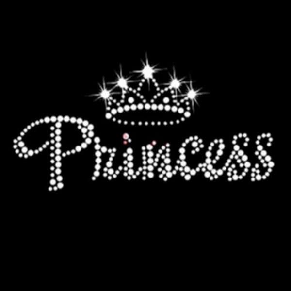 Transfert de strass princesse héritière Bling Hot Fix, fer sur patch, transfert de conception TT-001