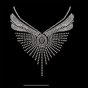 Flower Rhinestone Transfer Bling Hot Fix Iron on Patch Motif Design Transfer TT-162