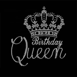 Crown Rhinestone Transfer Bling Hot Fix Iron on Patch Motif Design Transfer TT-518