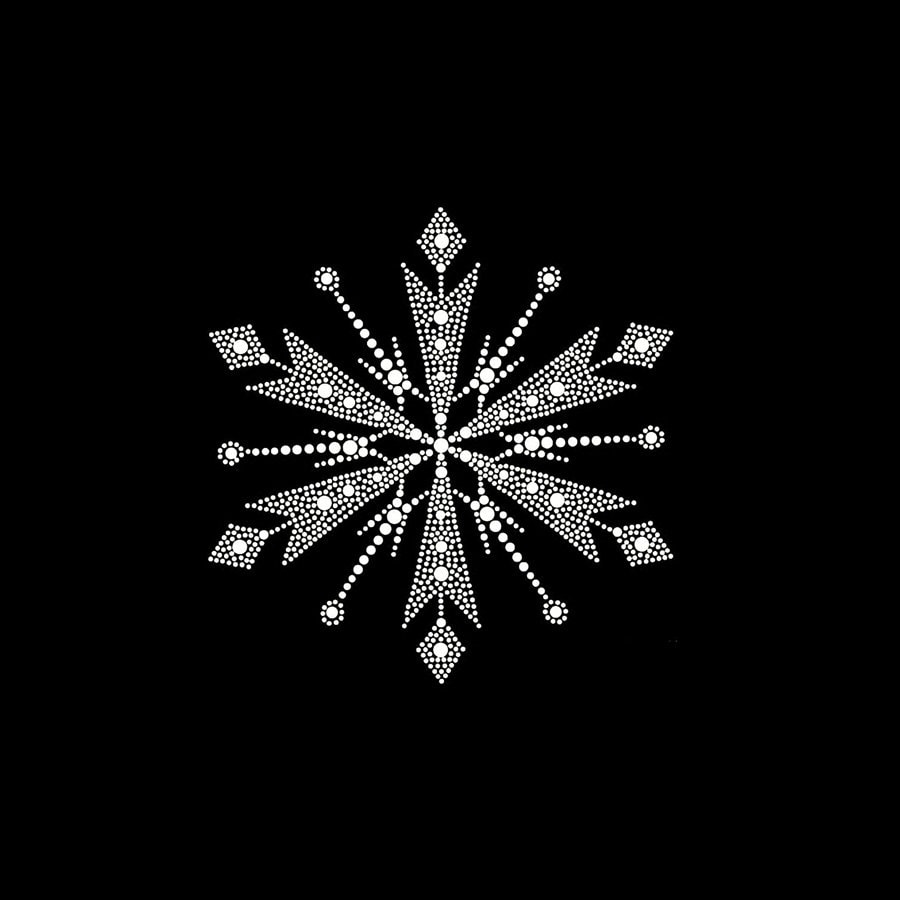 Snow Flake Flower Rhinestone Transfer Bling Hot Fix Iron on | Etsy