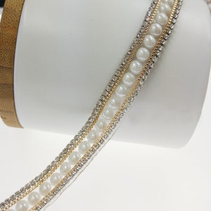 1 Yard Rhinestone Trim Crystal Chain Wedding Rhinestone Fringe Rhinestone Chain Rhinestone Trim Cup Chain Applique  RH-077