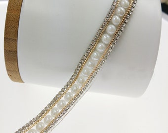 Rouleau De Garniture Strass Cristal Gorgecraft - 1 Yard (0,91 M), Frange à Griffes, Pour DIY Couture, Décoration Vêtements