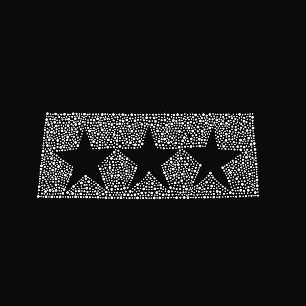 Star Rhinestone Transfer Bling Hot Fix Iron on Patch Motif Design Transfer TT-315