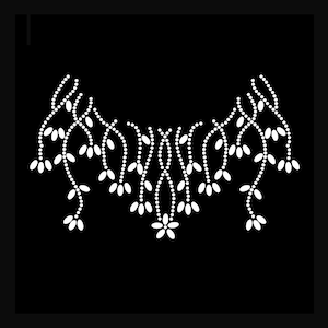 Flower Rhinestone Transfer Bling Hot Fix Iron on Patch Motif Design Transfer TT-226