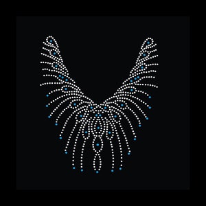Flower Rhinestone Transfer Bling Hot Fix Iron on Patch Motif Design Transfer TT-304