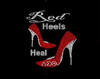 Red Heels Rhinestone Transfer Bling Hot Fix Iron on Patch Motif Design Transfer TT-009