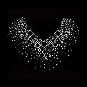 Flower Rhinestone Transfer Bling Hot Fix Iron on Patch Motif Design Transfer TT-286
